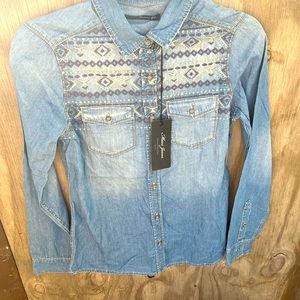 Mavi jeans co denim Southwest long sleeve shirt women’s small